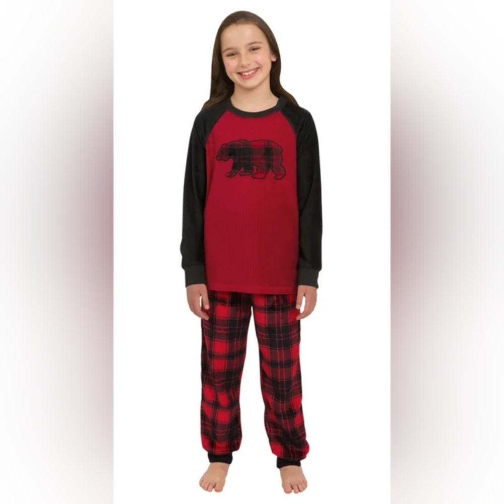 New! Eddie Bauer KIDS Boys Girls  Holiday Family Sleep Pajama Set Size XS 5/6